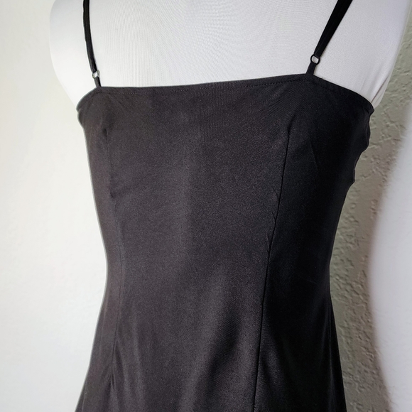 Rachel by Rachel Roy Black Silky Slip Dress w Adjustable Spaghetti Straps Sz S - Picture 5 of 9